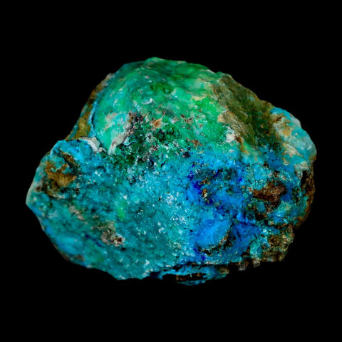 2.1" Chrysocolla And Malachite Crystal Mineral Specimen On Matrix From Peru
