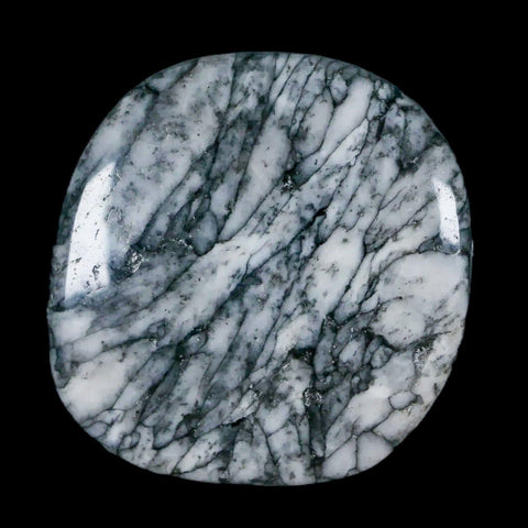 43MM Pinolite Polished Palm Stone Mineral Specimen Panolith Austria - Fossil Age Minerals