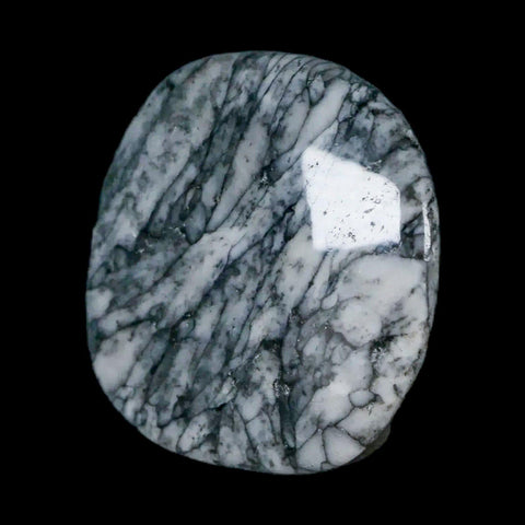 43MM Pinolite Polished Palm Stone Mineral Specimen Panolith Austria - Fossil Age Minerals