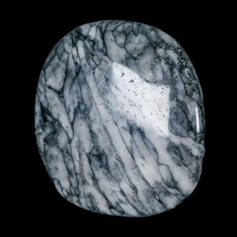 43MM Pinolite Polished Palm Stone Mineral Specimen Panolith Austria - Fossil Age Minerals