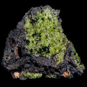 3.4 Emerald Peridot Crystals, Chrome Diopside And Spinel On Volcanic Rock Gila, AZ