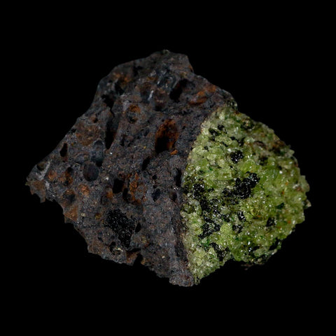 2.4" Emerald Peridot Crystals, Chrome Diopside And Spinel On Volcanic Rock Gila, AZ - Fossil Age Minerals