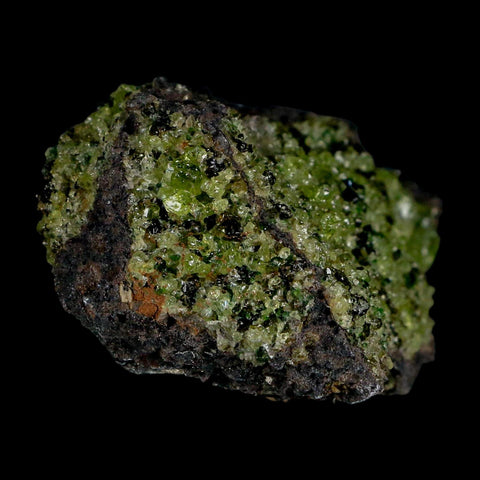 2.7" Emerald Peridot Crystals, Chrome Diopside And Spinel On Volcanic Rock Gila, AZ - Fossil Age Minerals