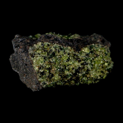2.7" Emerald Peridot Crystals, Chrome Diopside And Spinel On Volcanic Rock Gila, AZ - Fossil Age Minerals