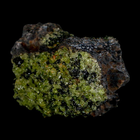 2.9" Emerald Peridot Crystals, Chrome Diopside And Spinel On Volcanic Rock Gila, AZ - Fossil Age Minerals