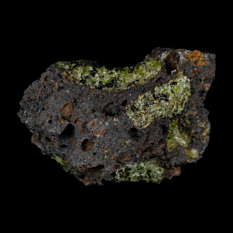 2.9" Emerald Peridot Crystals, Chrome Diopside And Spinel On Volcanic Rock Gila, AZ - Fossil Age Minerals