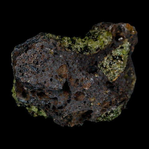 2.9" Emerald Peridot Crystals, Chrome Diopside And Spinel On Volcanic Rock Gila, AZ - Fossil Age Minerals