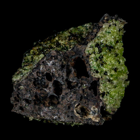 2.3" Emerald Peridot Crystals, Chrome Diopside And Spinel On Volcanic Rock Gila, AZ - Fossil Age Minerals