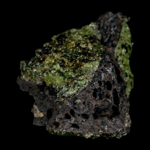 2.3" Emerald Peridot Crystals, Chrome Diopside And Spinel On Volcanic Rock Gila, AZ - Fossil Age Minerals