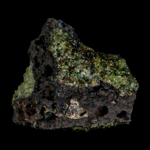 2.3" Emerald Peridot Crystals, Chrome Diopside And Spinel On Volcanic Rock Gila, AZ - Fossil Age Minerals