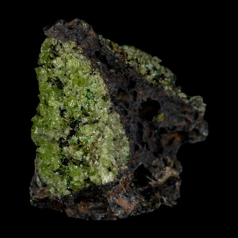 2.3" Emerald Peridot Crystals, Chrome Diopside And Spinel On Volcanic Rock Gila, AZ - Fossil Age Minerals