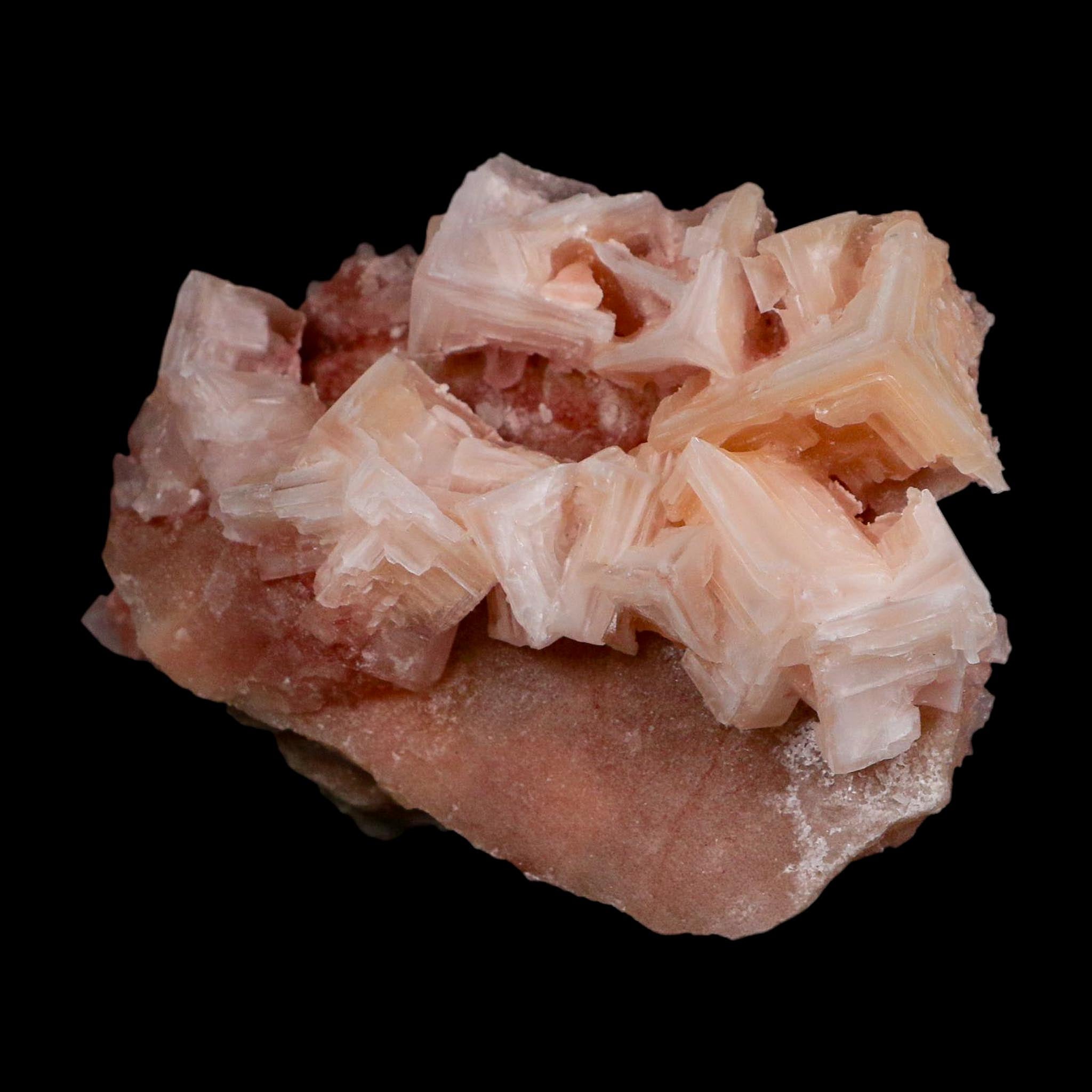 4.3" Quality Deep Pink Halite Salt Crystals Cluster Mineral Trona, CA Searles Lake