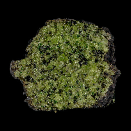 2.6" Emerald Peridot Crystals, Chrome Diopside And Spinel On Volcanic Rock Gila, AZ