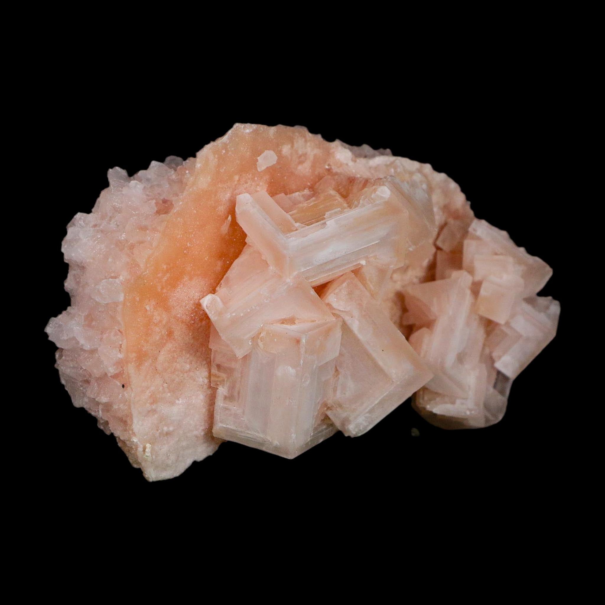 4" Quality Deep Pink Halite Salt Crystals Cluster Mineral Trona, CA Searles Lake