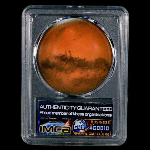 Mars Rock Martian Meteorite Amgala 001 Shergottite Olivine-Phyric COA And Display - Fossil Age Minerals