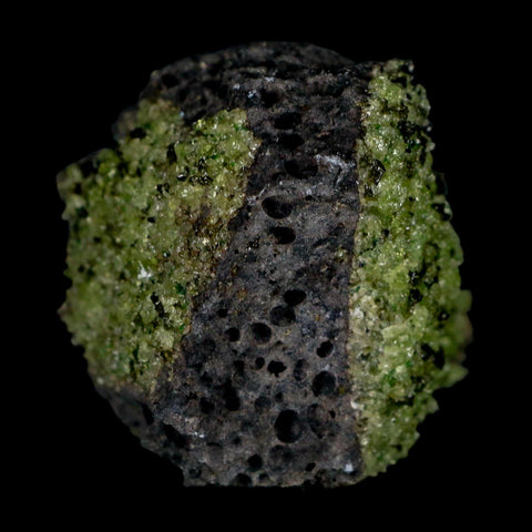 2.8" Emerald Peridot Crystals, Chrome Diopside And Spinel On Volcanic Rock Gila, AZ - Fossil Age Minerals