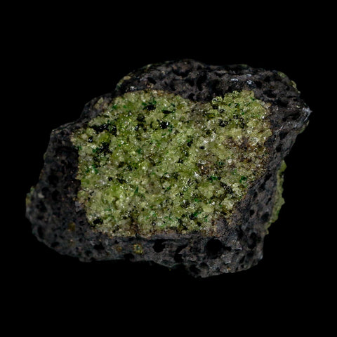 2.8" Emerald Peridot Crystals, Chrome Diopside And Spinel On Volcanic Rock Gila, AZ - Fossil Age Minerals