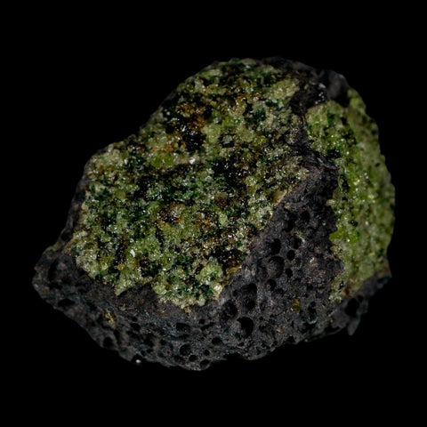 2.8" Emerald Peridot Crystals, Chrome Diopside And Spinel On Volcanic Rock Gila, AZ - Fossil Age Minerals