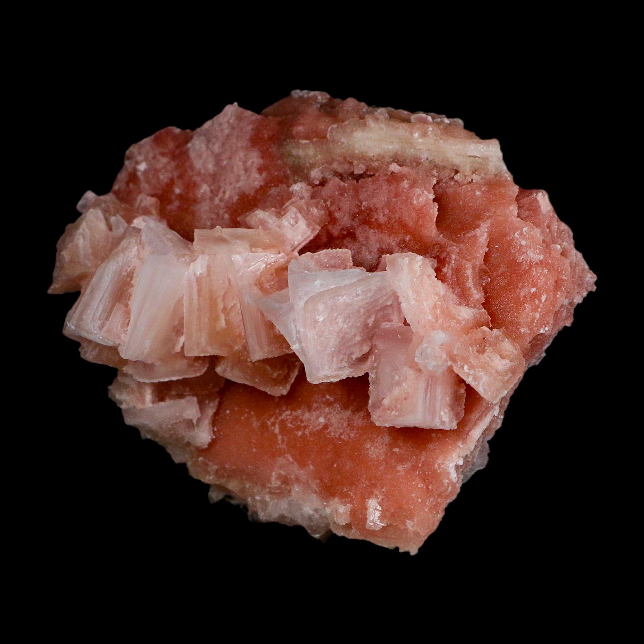 4" Quality Deep Pink Halite Salt Crystals Cluster Mineral Trona, CA Searles Lake