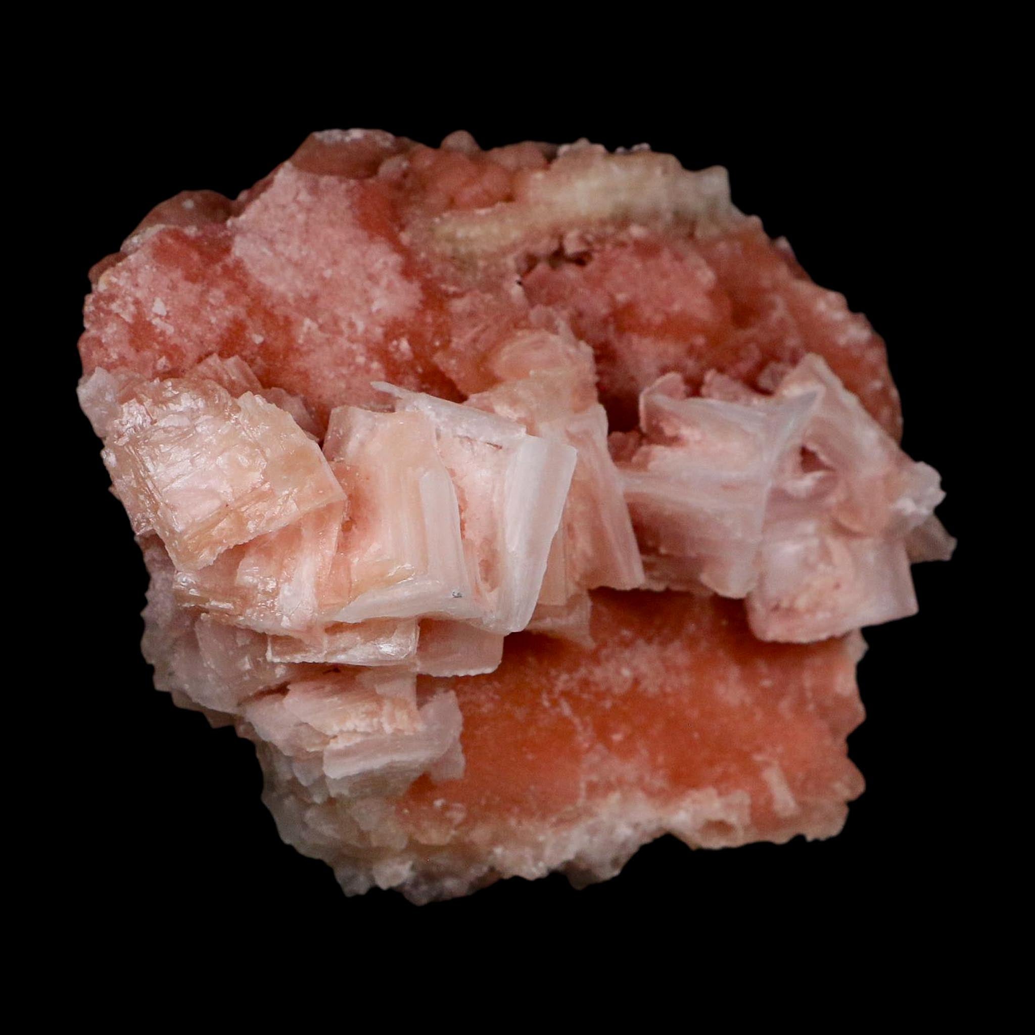 4" Quality Deep Pink Halite Salt Crystals Cluster Mineral Trona, CA Searles Lake