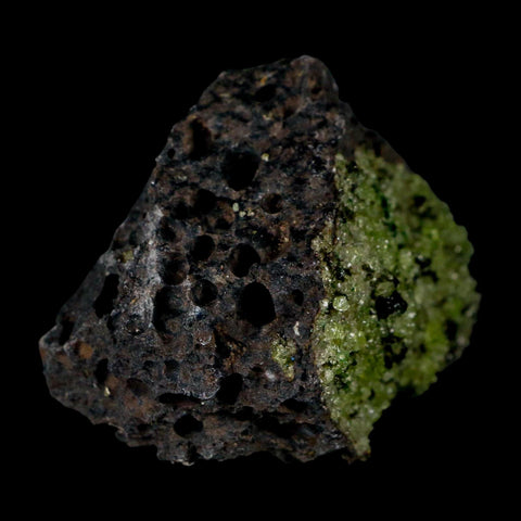 3.1" Emerald Peridot Crystals, Chrome Diopside And Spinel On Volcanic Rock Gila, AZ - Fossil Age Minerals
