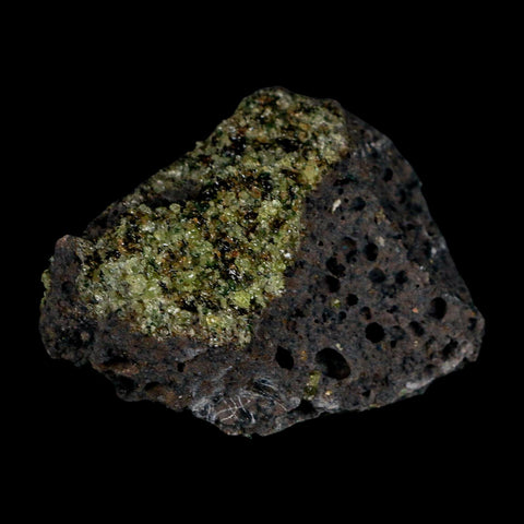 3.1" Emerald Peridot Crystals, Chrome Diopside And Spinel On Volcanic Rock Gila, AZ - Fossil Age Minerals