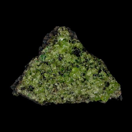 2.5" Emerald Peridot Crystals, Chrome Diopside And Spinel On Volcanic Rock Gila, AZ