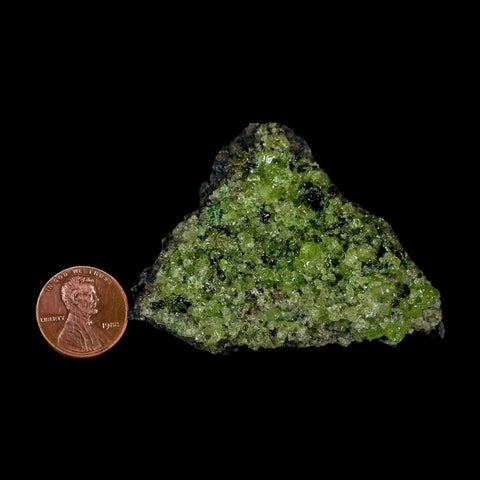 2.5" Emerald Peridot Crystals, Chrome Diopside And Spinel On Volcanic Rock Gila, AZ - Fossil Age Minerals