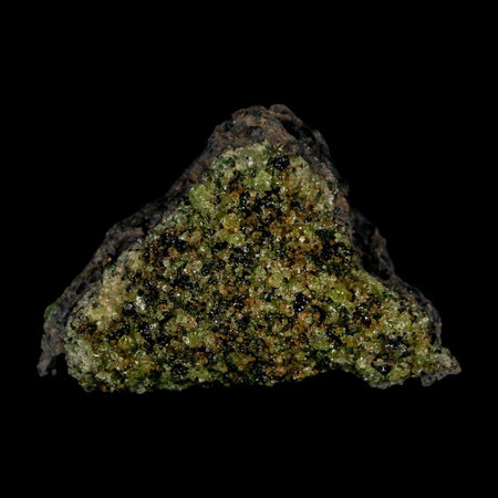 2.5" Emerald Peridot Crystals, Chrome Diopside And Spinel On Volcanic Rock Gila, AZ