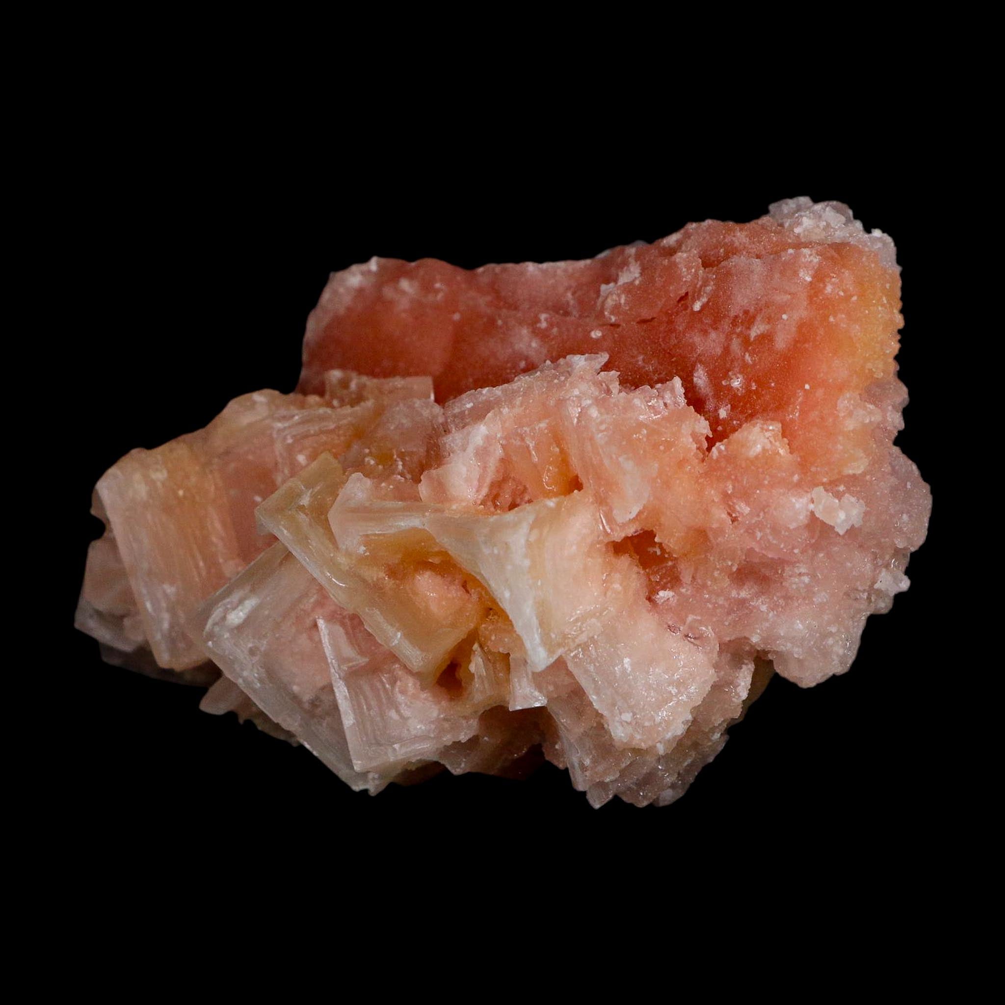 4" Quality Deep Pink Halite Salt Crystals Cluster Mineral Trona, CA Searles Lake