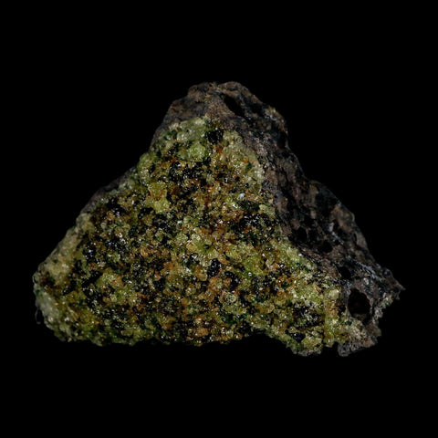 2.5" Emerald Peridot Crystals, Chrome Diopside And Spinel On Volcanic Rock Gila, AZ - Fossil Age Minerals