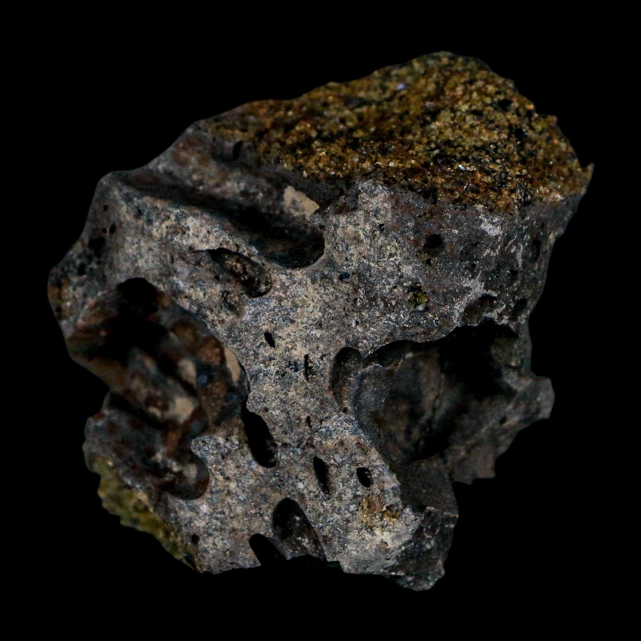 2.5" Emerald Peridot Crystals, Chrome Diopside And Spinel On Volcanic Rock Gila, AZ - Fossil Age Minerals