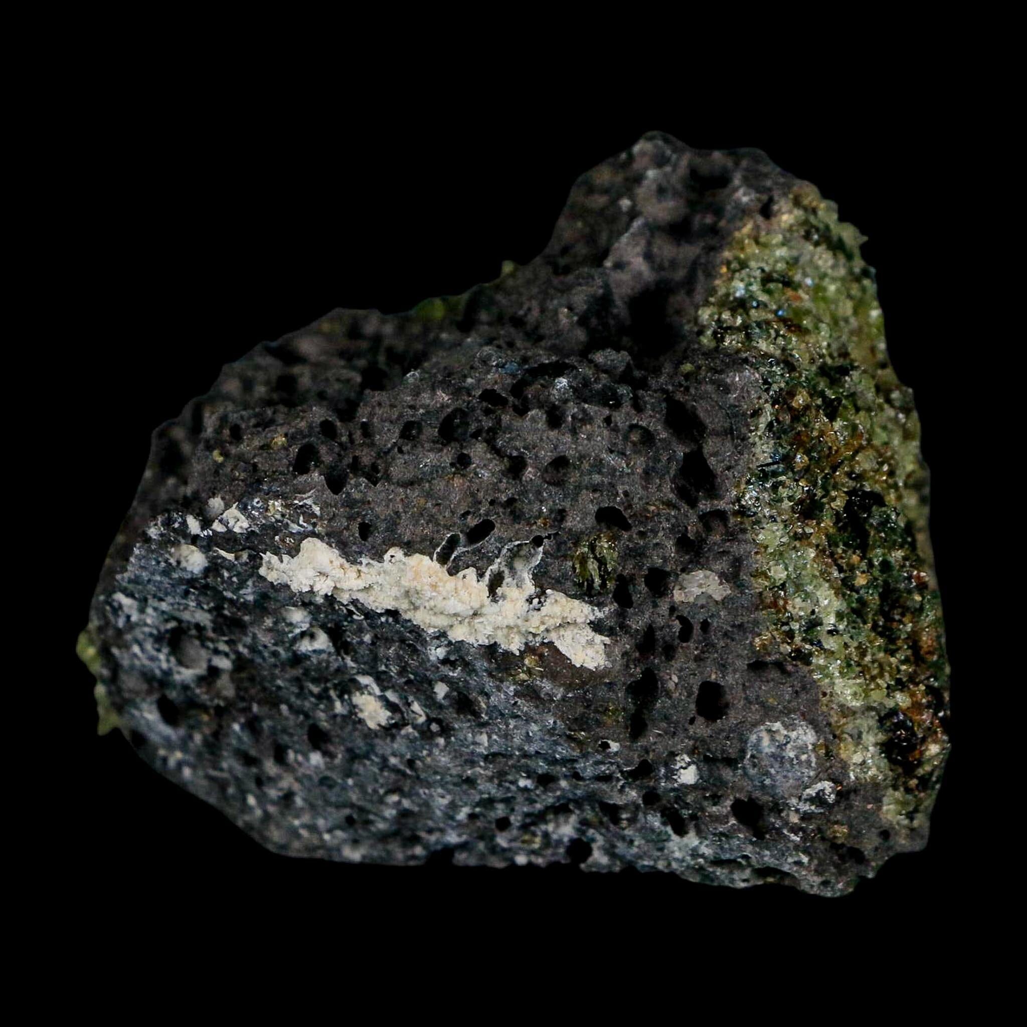 2.4" Emerald Peridot Crystals, Chrome Diopside And Spinel On Volcanic Rock Gila, AZ - Fossil Age Minerals
