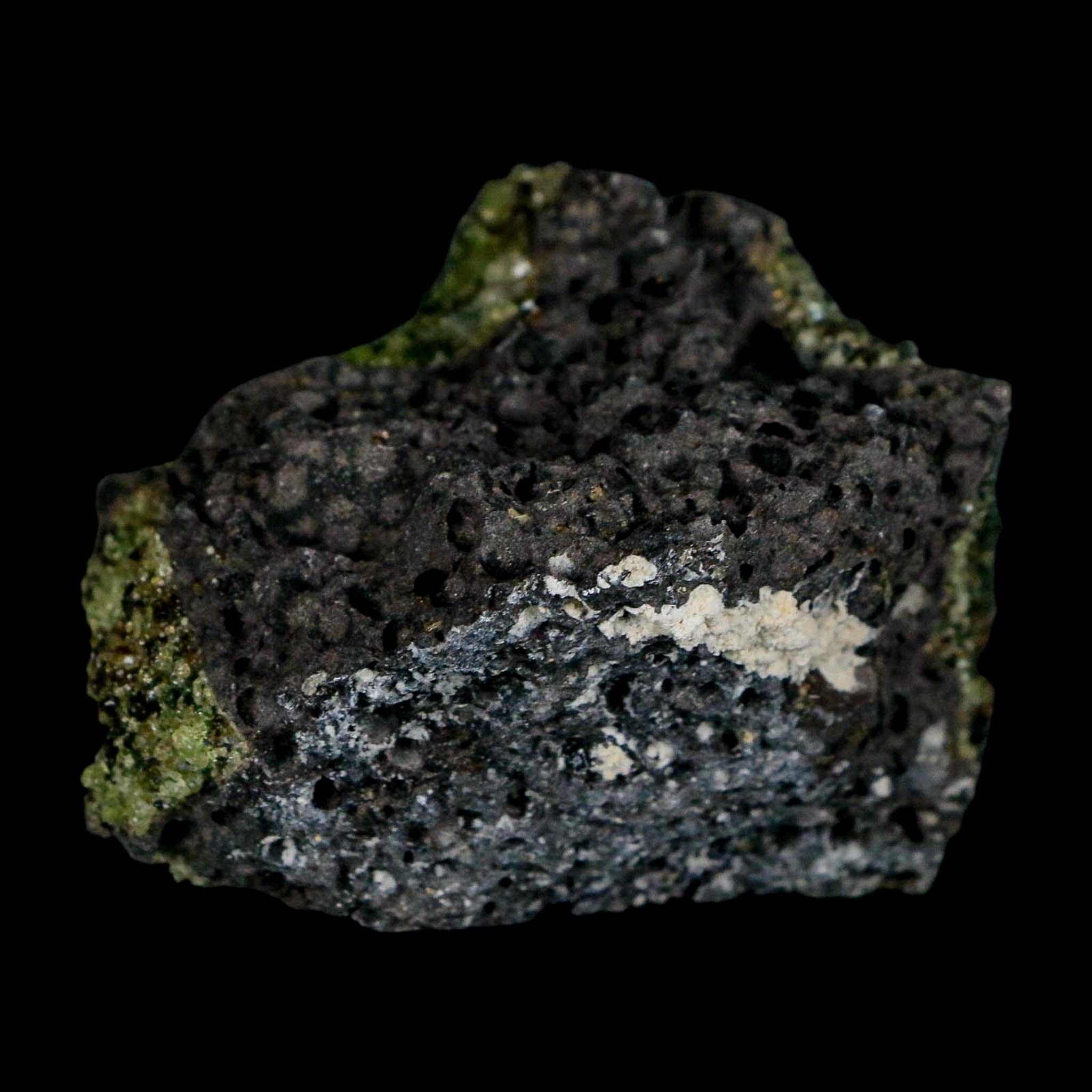 2.4" Emerald Peridot Crystals, Chrome Diopside And Spinel On Volcanic Rock Gila, AZ - Fossil Age Minerals