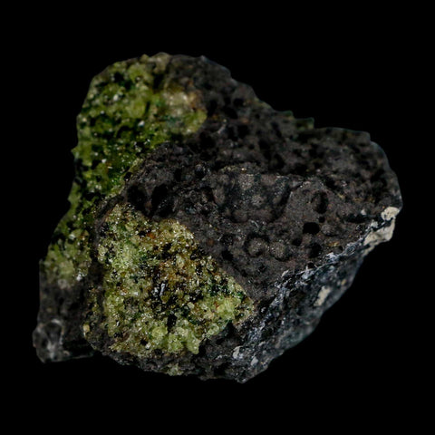 2.4" Emerald Peridot Crystals, Chrome Diopside And Spinel On Volcanic Rock Gila, AZ - Fossil Age Minerals