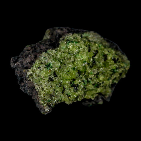 3.1" Emerald Peridot Crystals, Chrome Diopside And Spinel On Volcanic Rock Gila, AZ - Fossil Age Minerals