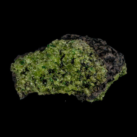 3.1" Emerald Peridot Crystals, Chrome Diopside And Spinel On Volcanic Rock Gila, AZ - Fossil Age Minerals
