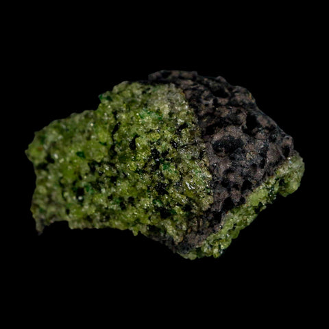 3.1" Emerald Peridot Crystals, Chrome Diopside And Spinel On Volcanic Rock Gila, AZ - Fossil Age Minerals