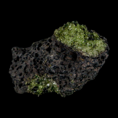 3.1" Emerald Peridot Crystals, Chrome Diopside And Spinel On Volcanic Rock Gila, AZ - Fossil Age Minerals