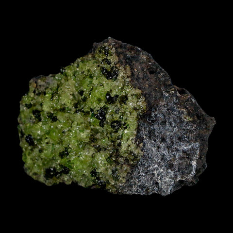 2.6" Emerald Peridot Crystals, Chrome Diopside And Spinel On Volcanic Rock Gila, AZ - Fossil Age Minerals