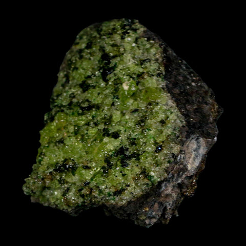 2.6" Emerald Peridot Crystals, Chrome Diopside And Spinel On Volcanic Rock Gila, AZ - Fossil Age Minerals