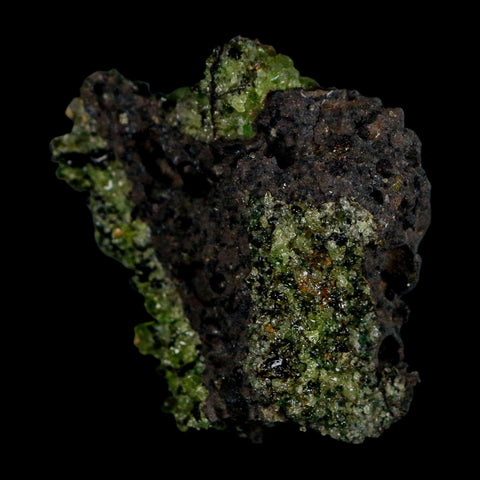 2.3" Emerald Peridot Crystals, Chrome Diopside And Spinel On Volcanic Rock Gila, AZ - Fossil Age Minerals