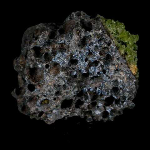 2.1" Emerald Peridot Crystals, Chrome Diopside And Spinel On Volcanic Rock Gila, AZ - Fossil Age Minerals