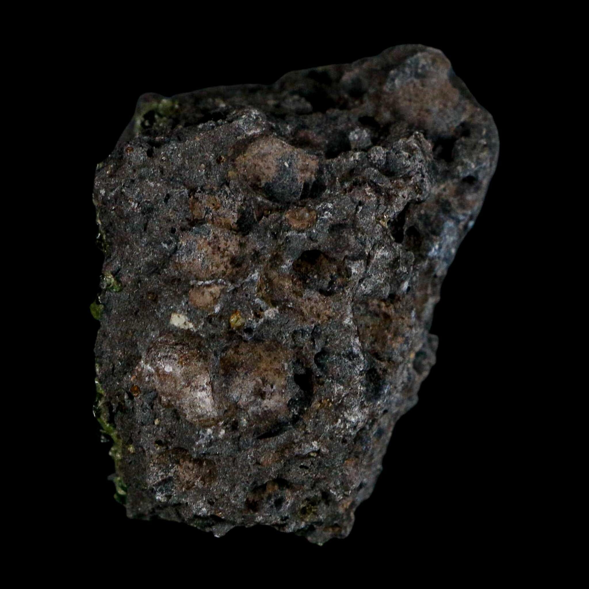 2.1" Emerald Peridot Crystals, Chrome Diopside And Spinel On Volcanic Rock Gila, AZ - Fossil Age Minerals