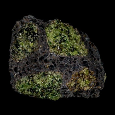 2.7" Emerald Peridot Crystals, Chrome Diopside And Spinel On Volcanic Rock Gila, AZ - Fossil Age Minerals