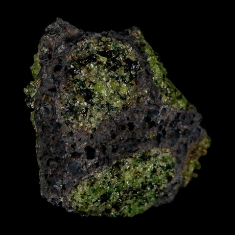 2.7" Emerald Peridot Crystals, Chrome Diopside And Spinel On Volcanic Rock Gila, AZ - Fossil Age Minerals