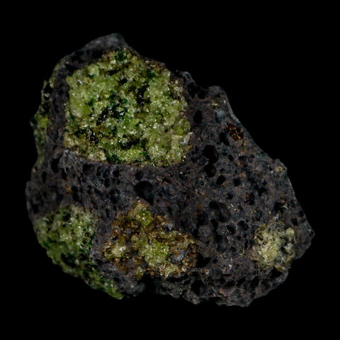 2.7" Emerald Peridot Crystals, Chrome Diopside And Spinel On Volcanic Rock Gila, AZ - Fossil Age Minerals