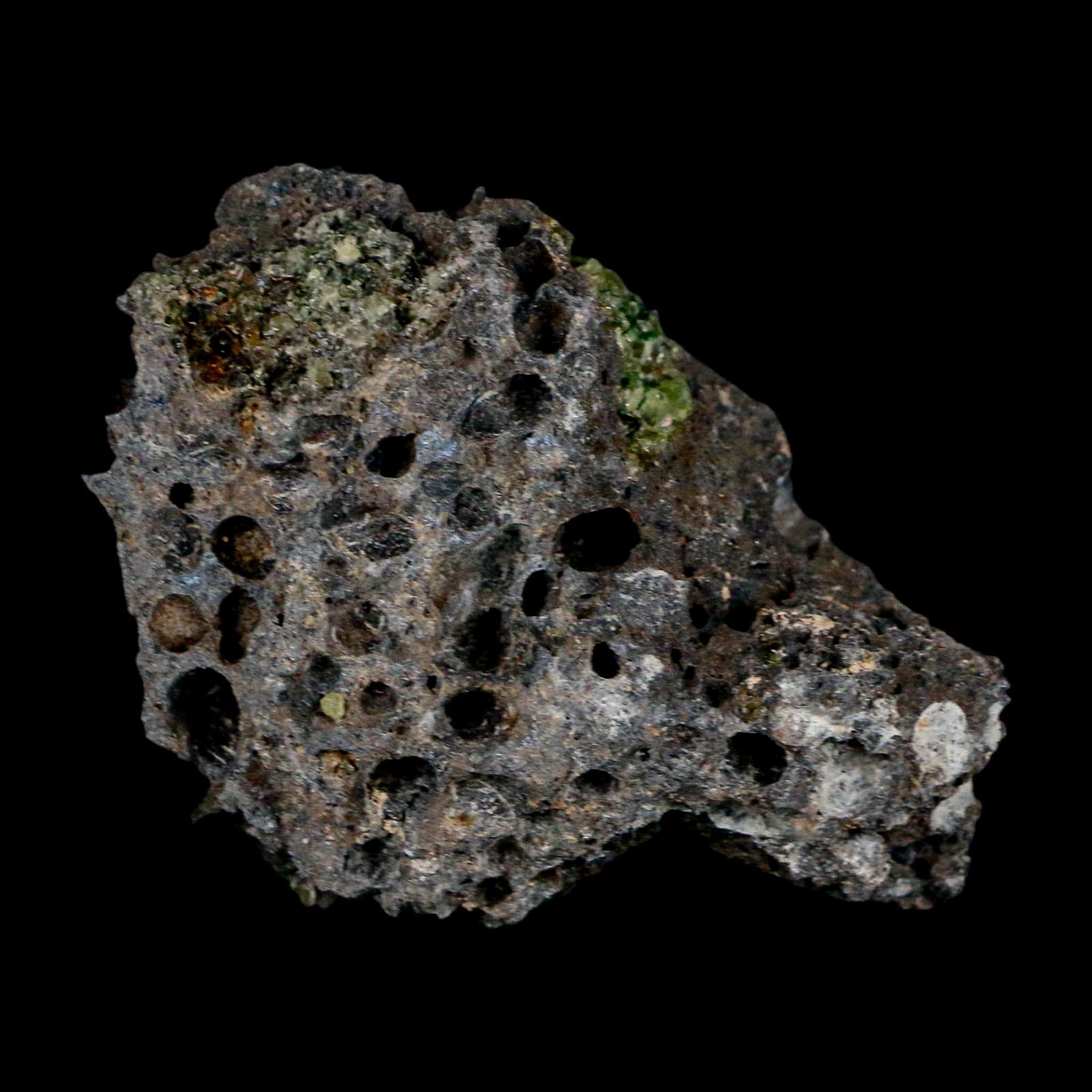 2.5" Emerald Peridot Crystals, Chrome Diopside And Spinel On Volcanic Rock Gila, AZ - Fossil Age Minerals