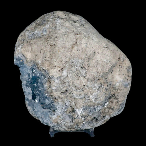 4.5" Sky Blue Rough Celestite Crystal Druzy Cluster Geode 3 LB 3.9 OZ Celestine - Fossil Age Minerals