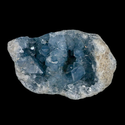 XL 5.8" Sky Blue Rough Celestite Crystal Druzy Cluster Geode 2 LB 3 OZ Celestine - Fossil Age Minerals
